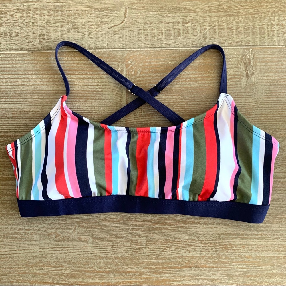 Kona Sol Vertical Stripe Bikini Top